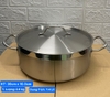 Nồi Inox 2 Quai Cao Cấp 3 Đáy _ Dung Tích: 7.4Lít _ [ KT: 30cm x 10.5cm ]