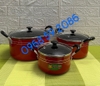 Bộ 3 Nồi Chống Dính Nhôm Nắp Kính [ Kích Thước: 16cm & 20cm & 24cm ]