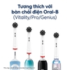 Đầu thay bàn chải điện 9pmcare Charcoal Daily Clean tương thích với Oral-B Vitality/Pro/Smart/Genius