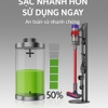 Pin máy hút bụi Dyson V8 dung lượng cao 3000mAh, 4800mAh - Dung lượng thực, tự động ngắt sạc, tương thích toàn bộ Series V8