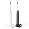 Set 2 chiếc bàn chải điện Philips Sonicare 2300 (Đen/Trắng)