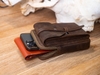 Túi đựng điện thoại đeo thắt lưng, bao da điện thoại đeo hông quai gài cổ điển Manuk Leather