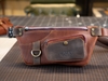 Túi đeo bụng, túi bao tử da bò sáp, túi đeo hông cổ điển nâu đỏ Fanny pack vintage bag Manuk Leather