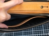 Túi đeo chéo da bò nâu sáp 2 ngăn zip cầm tay 7in - Clutch Bag v2 Manuk Leather Crazy horse Leather