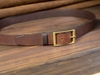 Thắt lưng BF4S 2.8cm bản nhỏ| Khoá đồng thau nguyên chất Solid Brass | Da bò nguyên miếng tặng đinh đục