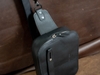 Túi đeo chéo da bò đa dụng, kết hợp clutch cầm tay 7in màu đen