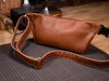 Túi đeo bụng, túi bao tử da bò thật, túi đeo hông, đeo chéo cổ điển 2 quai Waist bag Manuk Leather