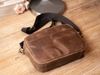 Túi đeo chéo nam da bò sáp đơn giản. Túi da nam Messenger basic Manuk Leather 7in crazy horse leather