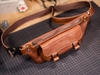 Túi đeo bụng, túi bao tử da bò thật, túi đeo hông, đeo chéo cổ điển 2 quai Waist bag Manuk Leather