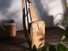 Túi đeo chéo da bò nhỏ gọn mini travel bag Manuk Leather kaki bản đặc biệt (dây đeo 2 lớp da)