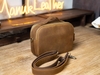 Túi đeo chéo da bò nâu sáp 2 ngăn zip cầm tay 7in - Clutch Bag v2 Manuk Leather Crazy horse Leather