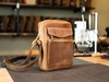 Túi đeo chéo da bò đựng ipad 11in, dòng túi messenger da thật đựng ipad Manuk Leather