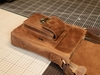 Túi chéo da sáp Crazy horse Messenger classic vàng bò