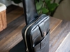 Túi đeo chéo da bò nhỏ gọn mini travel bag Manuk Leather đen trơn