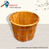bồn tắm gỗ pomu dáng tròn