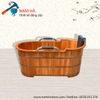 bồn tắm gỗ cao cấp bọc da cho spa