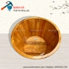 bồn tắm gỗ pomu dáng tròn tại nhà