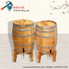 thùng gỗ sồi dáng đứng ngâm hoa quả