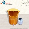 thùng gỗ xông chân