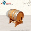 Thùng rượu gỗ sồi 20 lít Vòi Crom