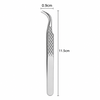 Nhíp Kẹp Gắp Linh Kiện TKC Trắng Bạc Họa Tiết Kim Cương Dài 13CM 15G
