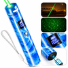 Đèn Laser Xanh Công Suất Cao Có Màn Hình Báo Pin – Laser Pointer USB Sạc Lại, Kèm Dây Đeo