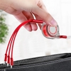 Cáp Sạc 3 Đầu Cuộn Rút Siêu Gọn - Dây Cáp Sạc 3 Trong 1 Cho Điện Thoại Di Động