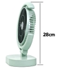 Quạt Tích Điện Để Bàn Mini Vầng Trăng Khuyết 4 Chế Độ Gió Kèm Đèn Led