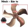 Cánh Quạt 5 Cánh Lá Nhôm Trục 8mm Thay Thế Quạt Bàn, Quạt Treo Tường