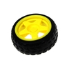 Bánh Xe Robot Màu Vàng 66x27x12mm Trục 10mm Lỗ Trục 5.3mm