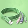 Dây Cáp 3 Đầu Đa Năng Sạc Điện Thoại Silicon 3 Màu Dài 120Cm