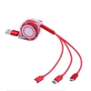 Cáp Sạc 3 Đầu Cuộn Rút Siêu Gọn - Dây Cáp Sạc 3 Trong 1 Cho Điện Thoại Di Động
