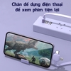 Cáp Sạc Nhanh Và Truyền Dữ Liệu 3 in 1 Dây Rút Gọn Hình Tivi Cổ Có Gá Để Dựng Điện Thoại