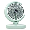 Quạt Tích Điện Để Bàn Mini Vầng Trăng Khuyết 4 Chế Độ Gió Kèm Đèn Led