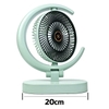 Quạt Tích Điện Để Bàn Mini Vầng Trăng Khuyết 4 Chế Độ Gió Kèm Đèn Led