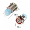 Nút Nhấn Nhả Có Đèn Màu Xanh Dương Chống Nước 12V 16mm