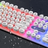 Bàn Phím Máy Tính Gaming Giả Cơ PK100 Có Dây Nút Tròn Led RGB
