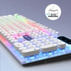 Bàn Phím Máy Tính Gaming Giả Cơ PK100 Có Dây Nút Tròn Led RGB