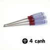 Tua Vít Nhỏ 4 Cạnh Pha Lê Màu Đỏ Trắng Đầu Vít 3mm Loại Nhỏ 13cm