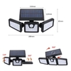 Đèn Sân Vườn 126 LED Năng Lượng Mặt Trời Có Cảm Biến Chuyển Động