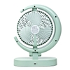 Quạt Tích Điện Để Bàn Mini Vầng Trăng Khuyết 4 Chế Độ Gió Kèm Đèn Led