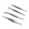 Bộ 4 Nhíp TKB Kẹp Gắp Linh Kiện Hợp Kim Thép Dày Không Rỉ Màu Bạc 35G