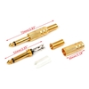 Jack 6.35mm Vàng Nhám Đực Nối Micro 6Ly Mono