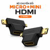 BỘ CHUYỂN ĐỔI MICRO HDMI + MINI HDMI SANG HDMI - ADAPTER 2 TRONG 1 KẾT NỐI MÁY ẢNH, MÁY QUAY, LAPTOP