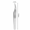Nhíp Kẹp Gắp Linh Kiện TKC Trắng Bạc Họa Tiết Kim Cương Dài 13CM 15G