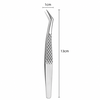 Nhíp Kẹp Gắp Linh Kiện TKC Trắng Bạc Họa Tiết Kim Cương Dài 13CM 15G