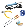Bộ Sửa Chửa Điện Dân Dụng (Gồm 1 Tay Hàn Nhiệt Soldering Iron 40W, 1 Tô Vít Nhỏ 4 Cạnh, 1 Tô Vít Nhỏ 2 Cạnh, 1 Kìm Cắt Chân Linh Kiện Bosi, 1 Cuộn Thiếc Hàn Nhỏ OK 63/37, 1 Nhựa Thông Hộp)