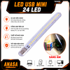 Thanh Đèn LED Mini Sáng Ấm Gồm 24 Bóng Cổng Cắm USB Thích Hợp Để Bàn Học