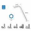 Bộ Lục Giác Chữ L Mini 2mm 3mm 4mm – Khóa Allen Lục Giác Thép Cứng Độ Bền Cao