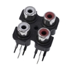 Jack AV Audio 4 Lỗ 2 Trắng 2 Đỏ RCA-407 27x27MM